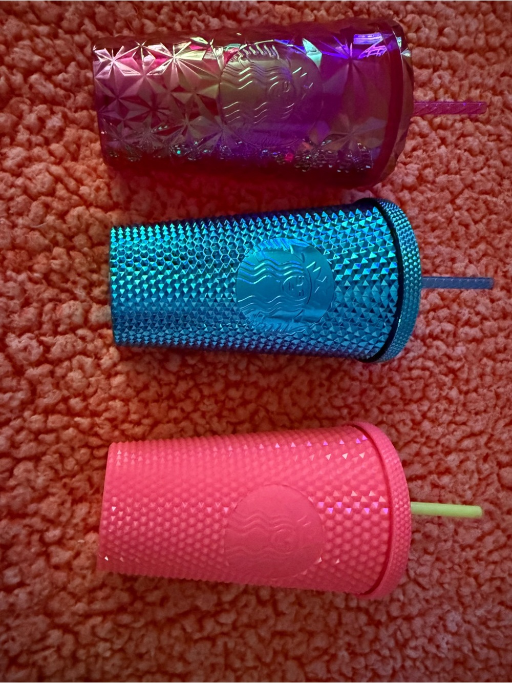 Starbucks Studded Tumbler Trio - Pink, Blue, Purple